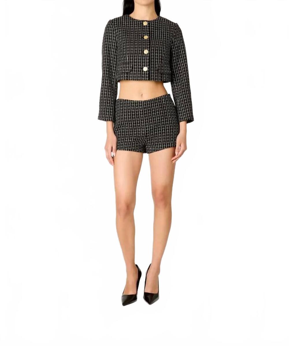 NEW NIA seren cropped jacket in black